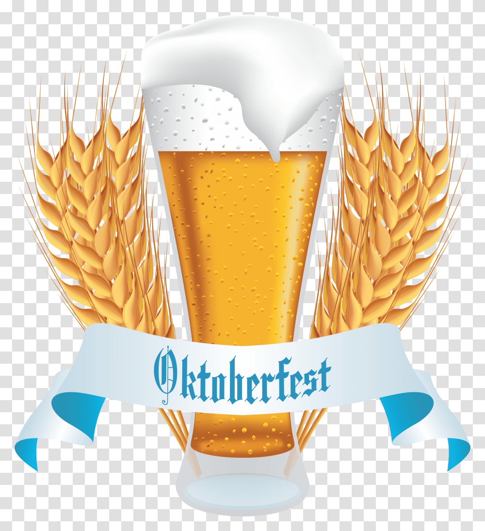 Oktoberfest Beer With Wheat Banner Clipart Image Transparent Png
