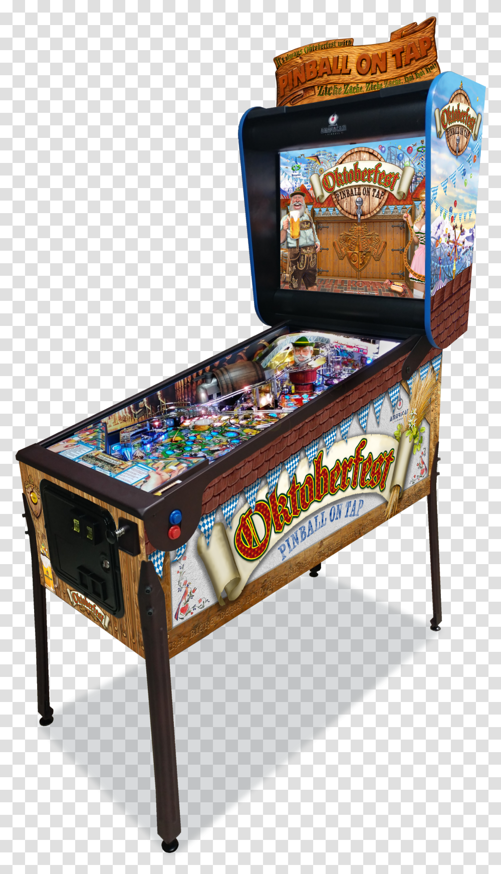 Oktoberfest Pinball Machine, Arcade Game Machine, Person, Human Transparent Png
