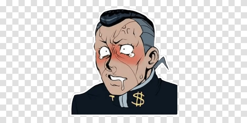 Okugasm Discord Emoji Josuke Ahegao, Head, Face, Person, Human Transparent Png