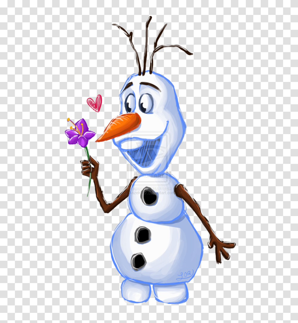 Olaf Clipart Flower Clip Art Banner, Toy, Outdoors, Nature, Snow Transparent Png