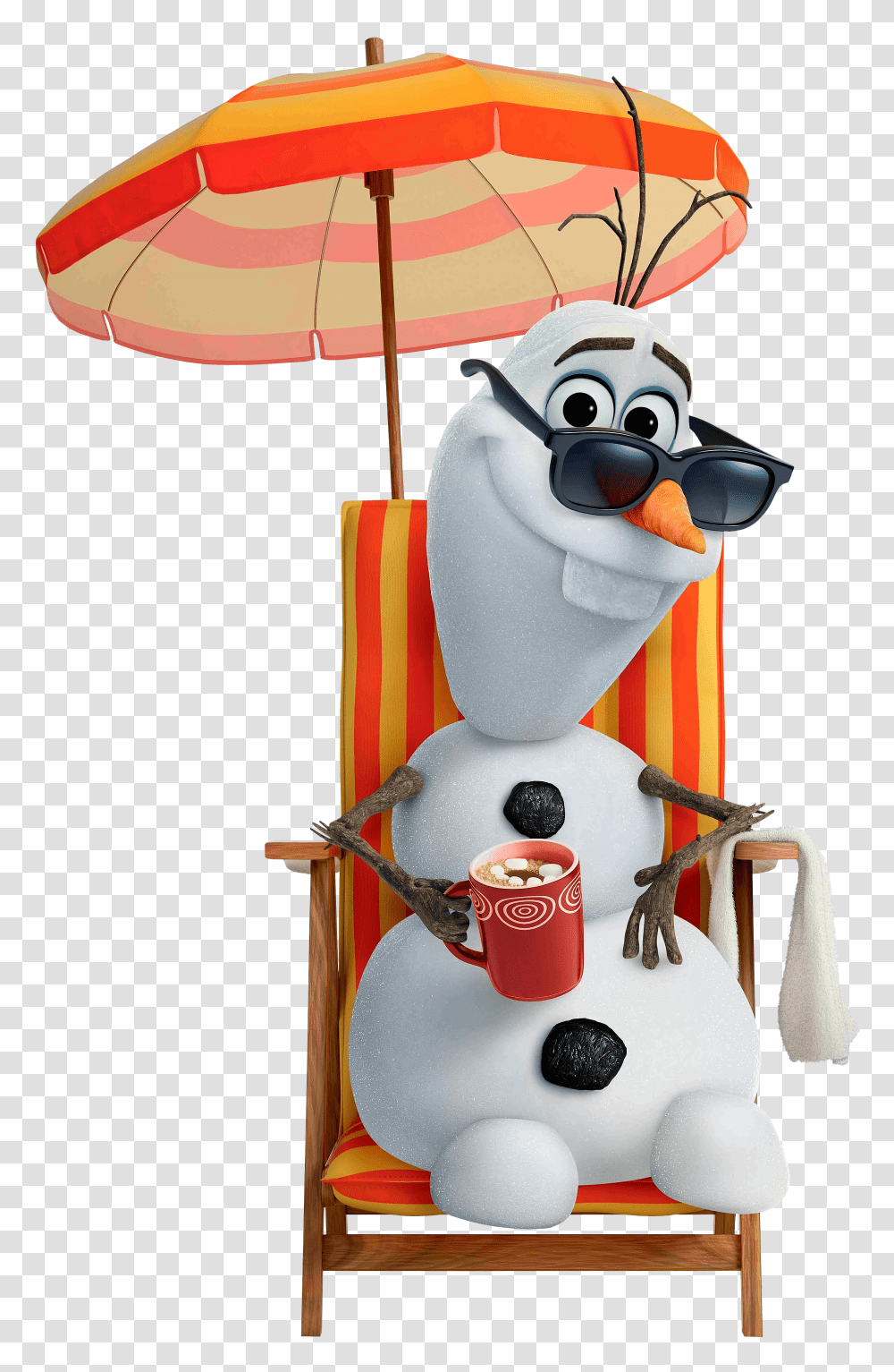 Olaf On The Beach Frozen Gallery Transparent Png