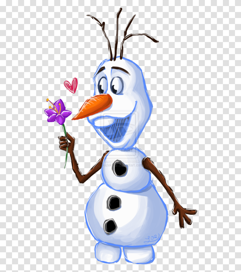 Olaf With Flower Frozen Princess Olaf Frozen Elsa Olaf Holding A Flower, Toy, Outdoors, Nature Transparent Png