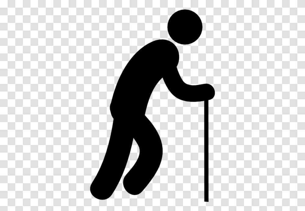 Old Age Stick Figure Computer Icons Walking Stick Person Stick Figure Using A Cane, Alphabet, Hand Transparent Png