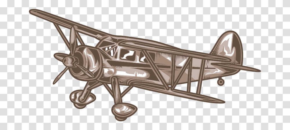 Old Aiplane Biplane Illustration Wall Art Aircraft, Weapon, Musical Instrument, Leisure Activities, Airplane Transparent Png