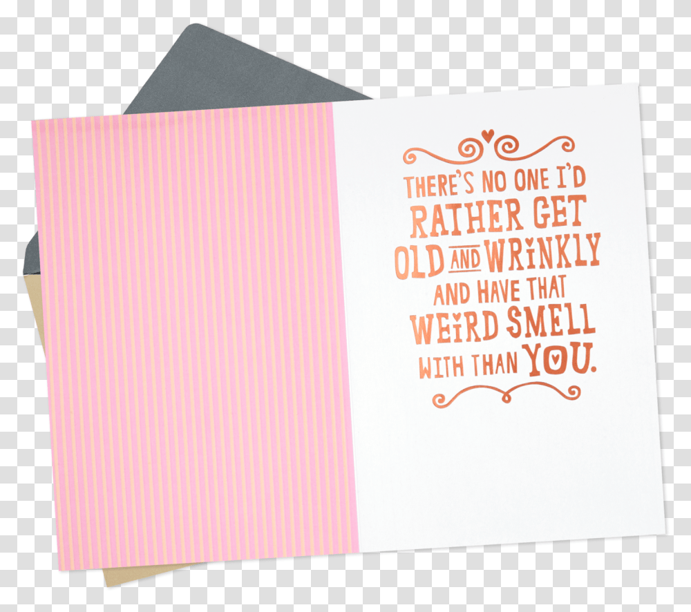 Old And Wrinkly Funny Anniversary Card Paper, Book, Flyer, Poster, Advertisement Transparent Png