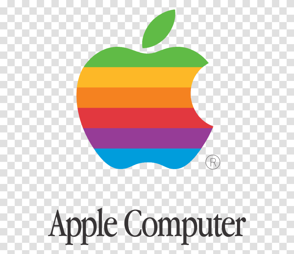 Old Apple Computer Logo Apple Computer Logo, Symbol, Trademark, Poster, Advertisement Transparent Png