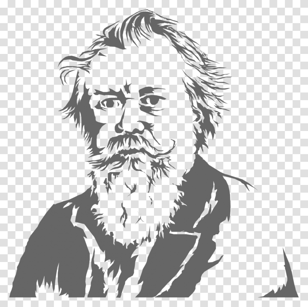 Old Black And Old Man Beard Illustration, Face, Person, Human, Stencil Transparent Png