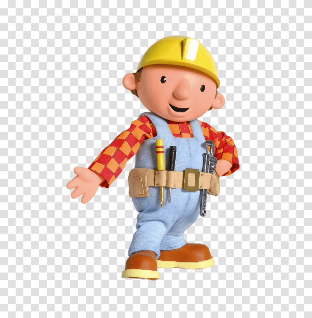 Old Bob The Builder Wearing Tool Belt, Doll, Toy, Person, Human Transparent Png