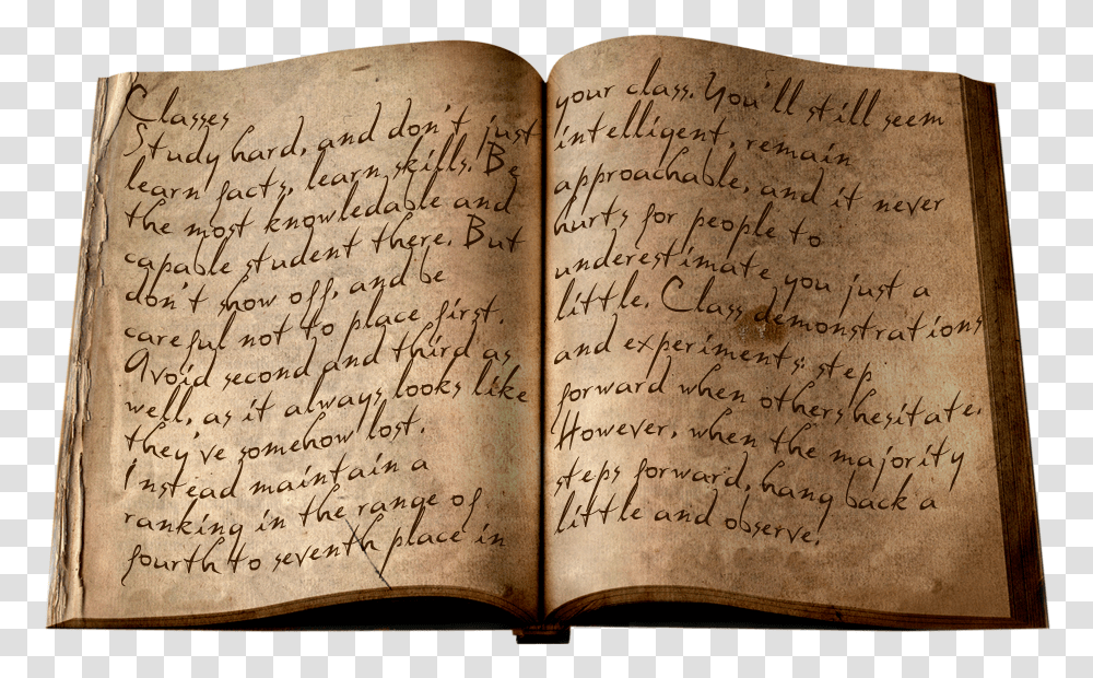 Old Book Open, Diary, Handwriting Transparent Png