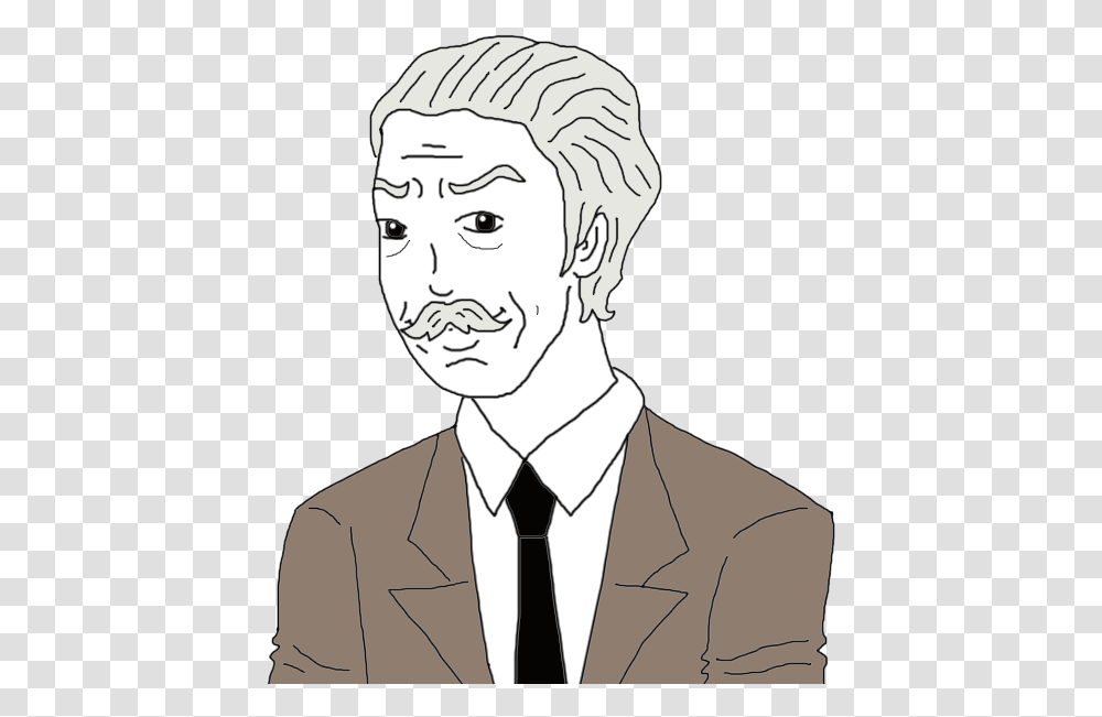 Old Boss Old Boss Sketch, Tie, Accessories, Accessory, Face Transparent Png