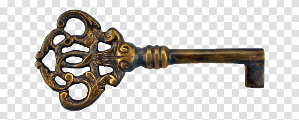 Old Brass Key, Bronze, Gun, Weapon, Weaponry Transparent Png
