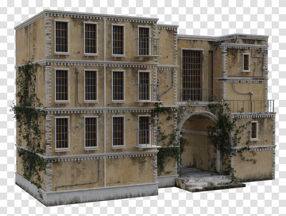 Old Building, Architecture, Arched, Window, Housing Transparent Png