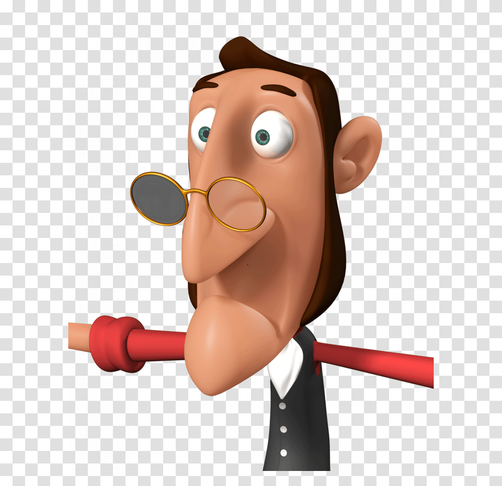 Old Cartoon Character With A Big Nose, Toy, Head, Person, Human Transparent Png