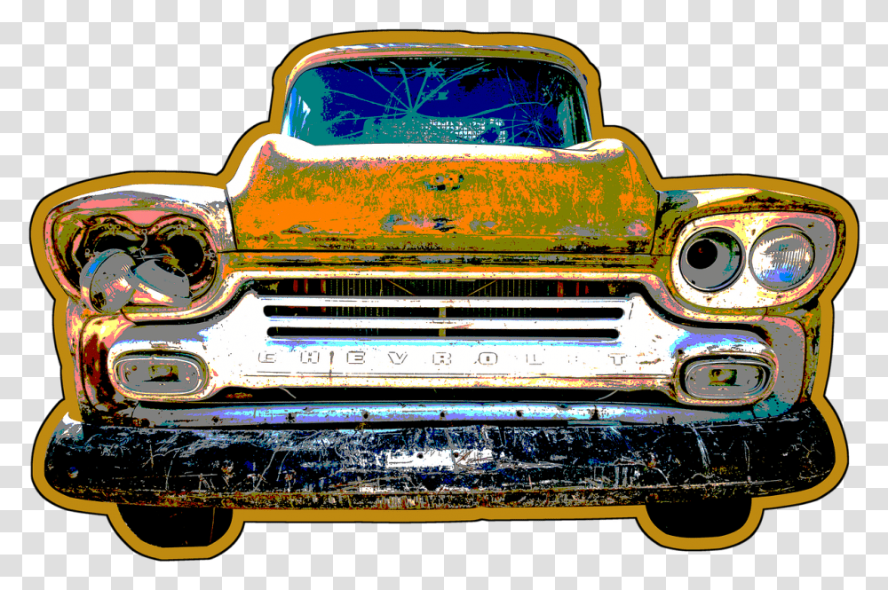 Old Chevy Truck Headlights, Car, Vehicle, Transportation, Couch Transparent Png