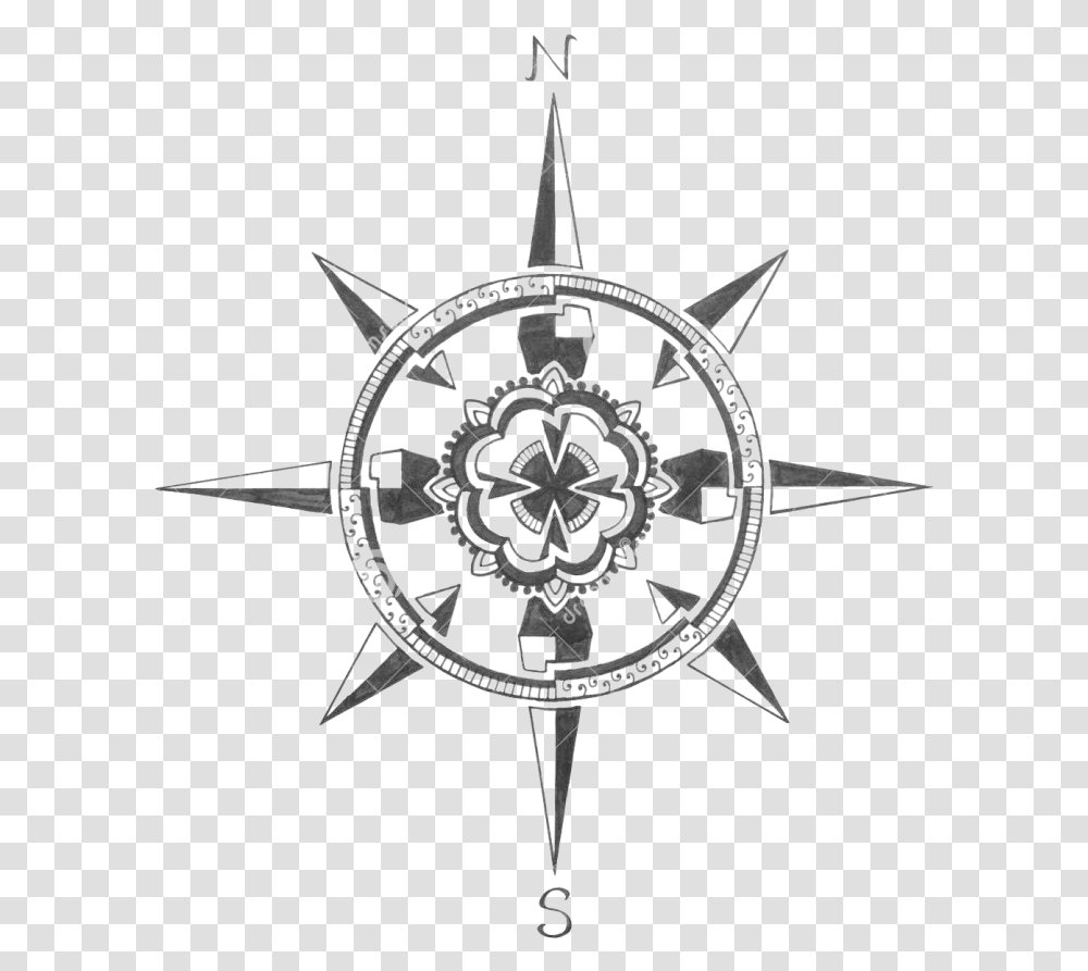 Old Compass Rose Shape Compass Rose, Chandelier, Lamp, Architecture Transparent Png