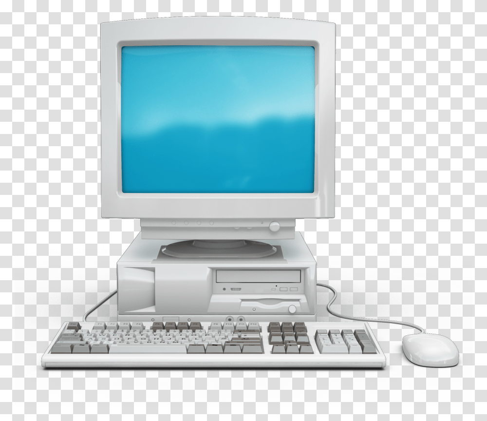 Old Computer Clipart Old Desktop Computer, Pc, Electronics, Computer Keyboard, Computer Hardware Transparent Png