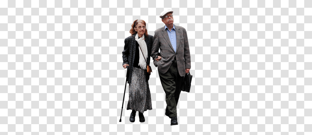 Old Couple, Suit, Overcoat, Person Transparent Png