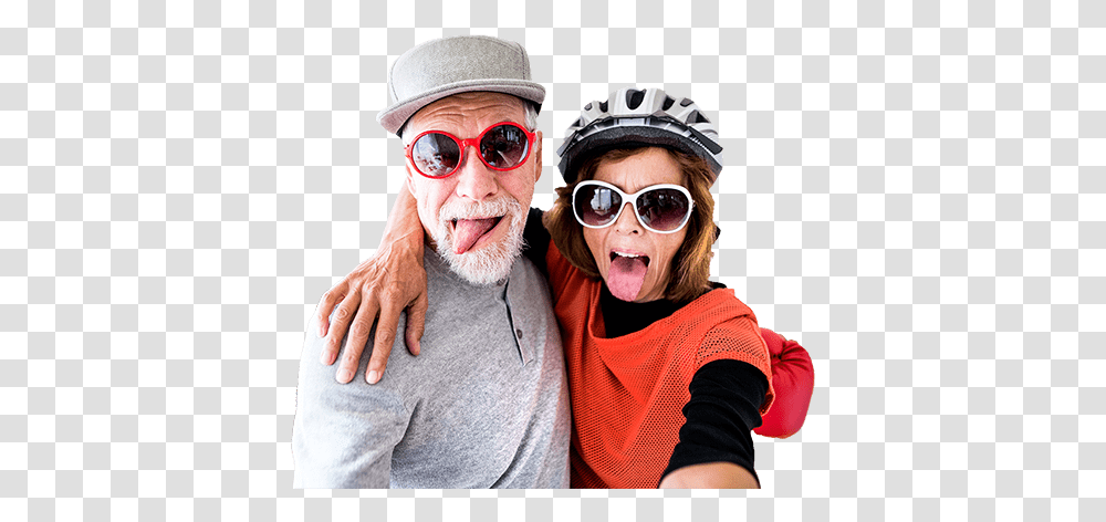 Old Couple In Shades With Tongues Out For A Selfie Seniors Cool, Goggles, Accessories, Accessory, Sunglasses Transparent Png