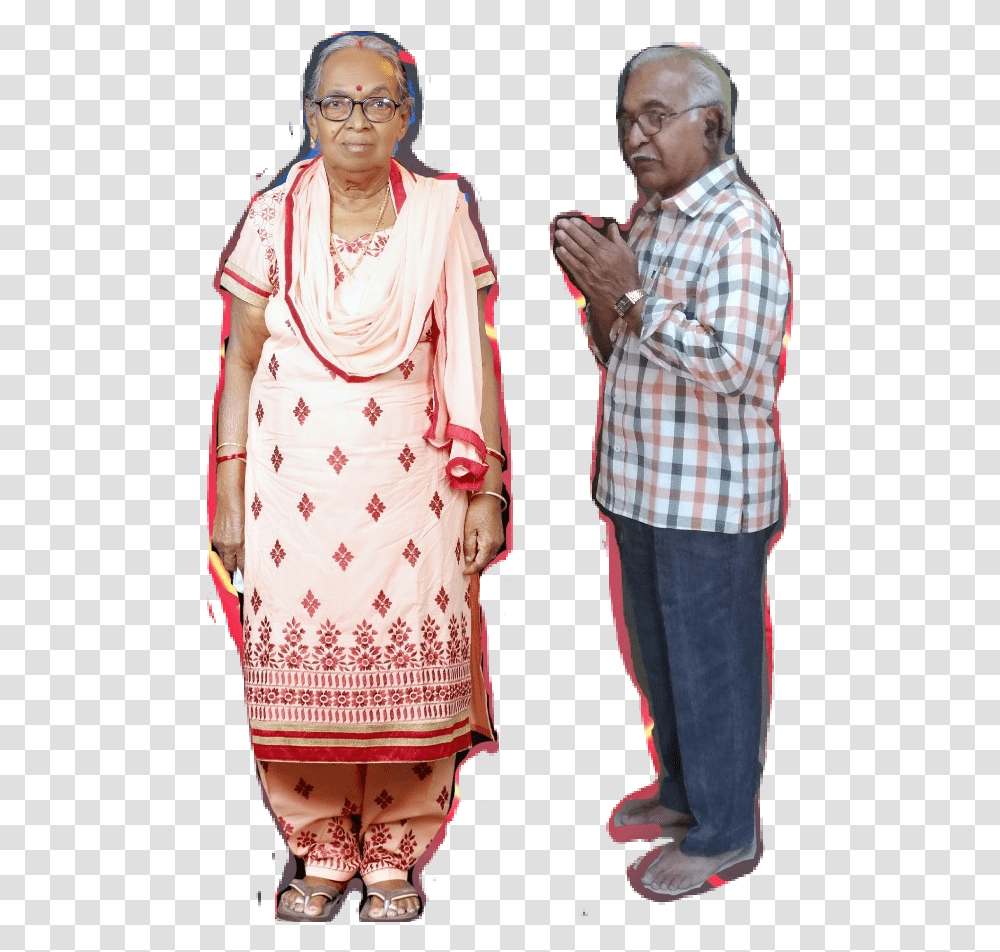 Old Couple Senior Citizen, Person, Shirt, Sleeve Transparent Png