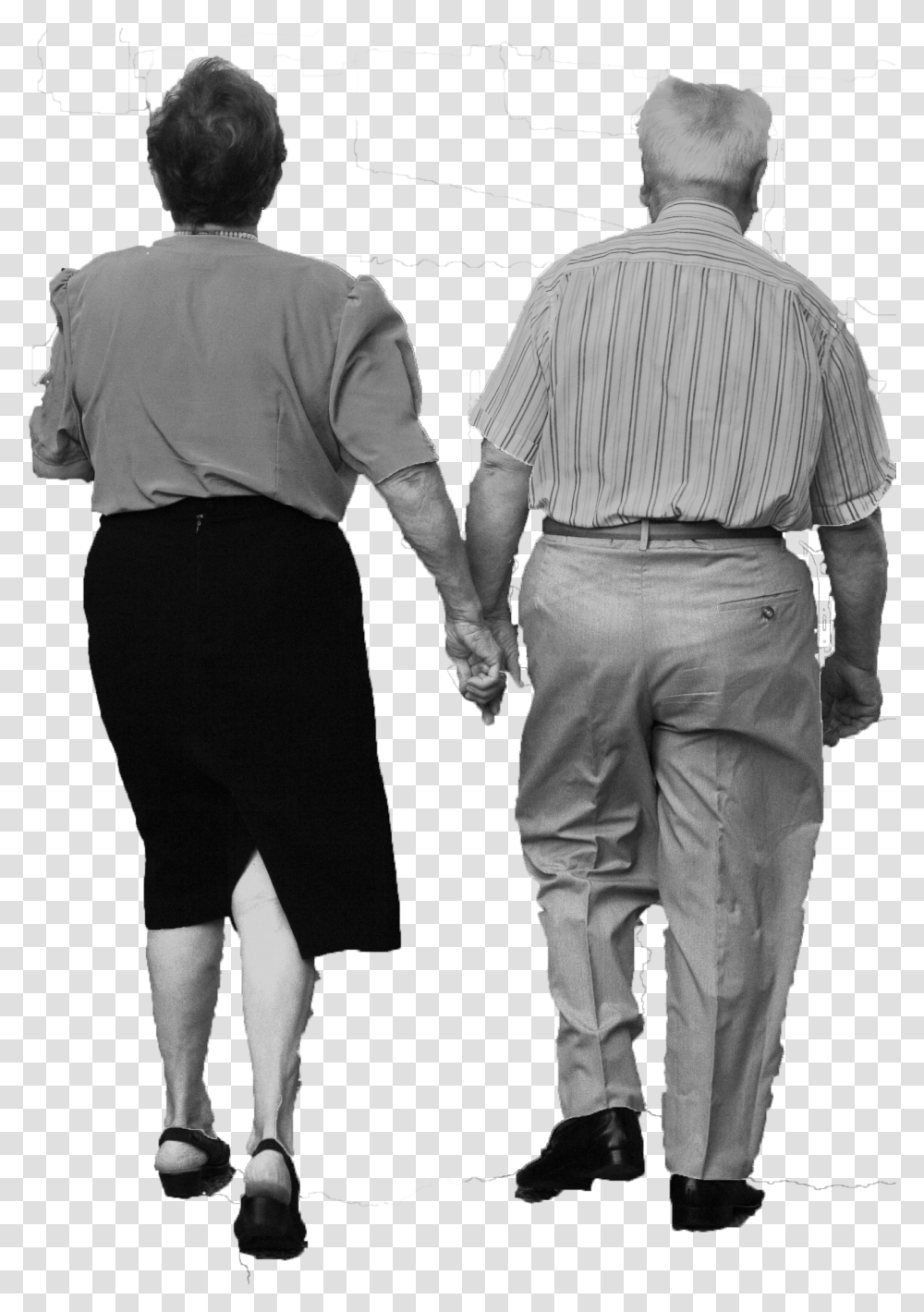 Old Couple Walking Holding Hands People, Person, Pants, Shorts Transparent Png