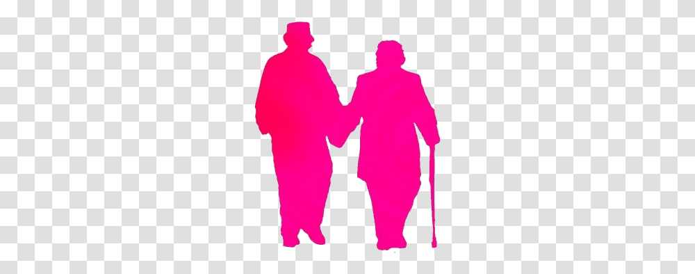 Old Couple Walking Image Silhouette, Hand, Holding Hands, Person, Long Sleeve Transparent Png