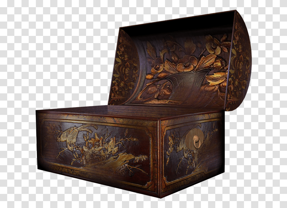 Old Design Chest Open Store Wood Old Chest, Furniture, Throne, Cabinet, Painting Transparent Png