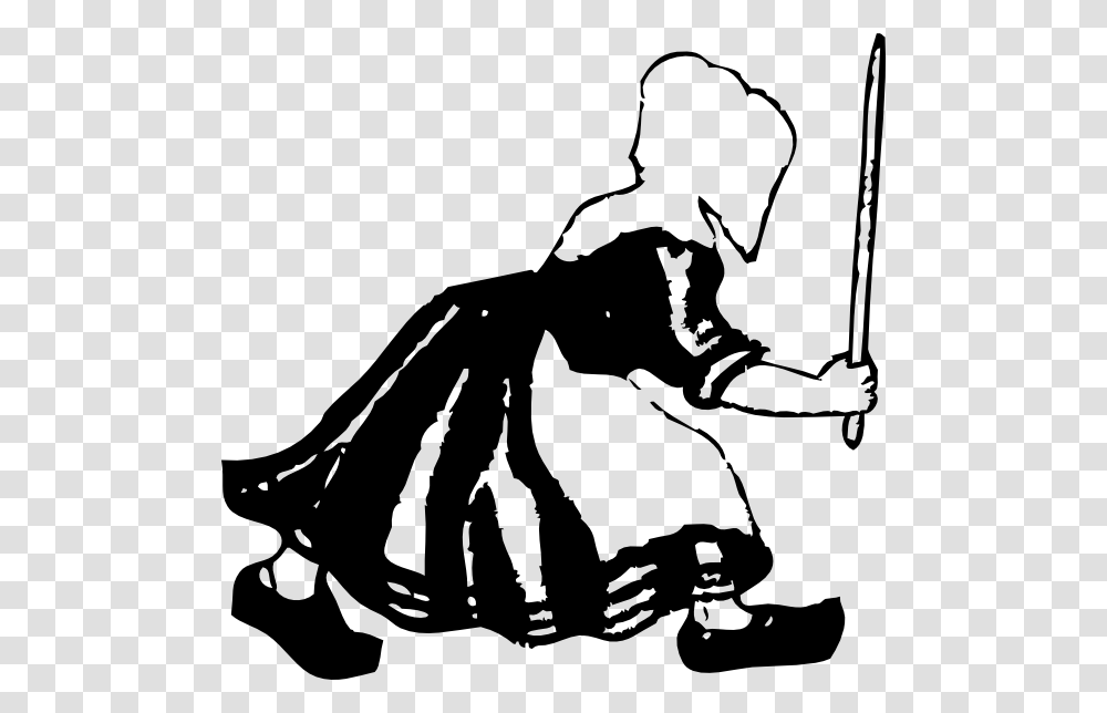 Old Dutch Woman Clip Art, Person, Silhouette, Performer, Stencil Transparent Png