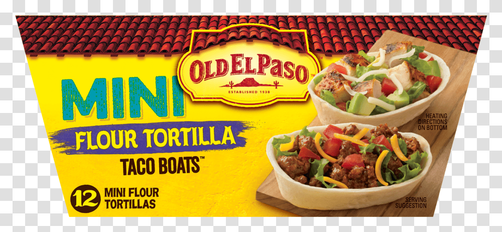Old El Paso Mini Soft Taco Boats Shells Hard Shell Oep Stan N Stuff Soft Mini, Food, Meal, Nachos, Lunch Transparent Png