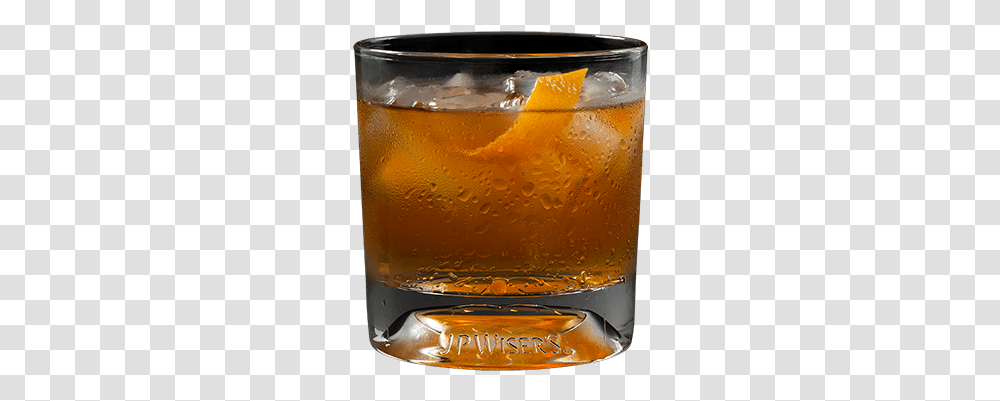 Old Fashioned Cocktail In Rocks Glass With J Whiskey Cocktail Black Background, Alcohol, Beverage, Liquor, Beer Transparent Png