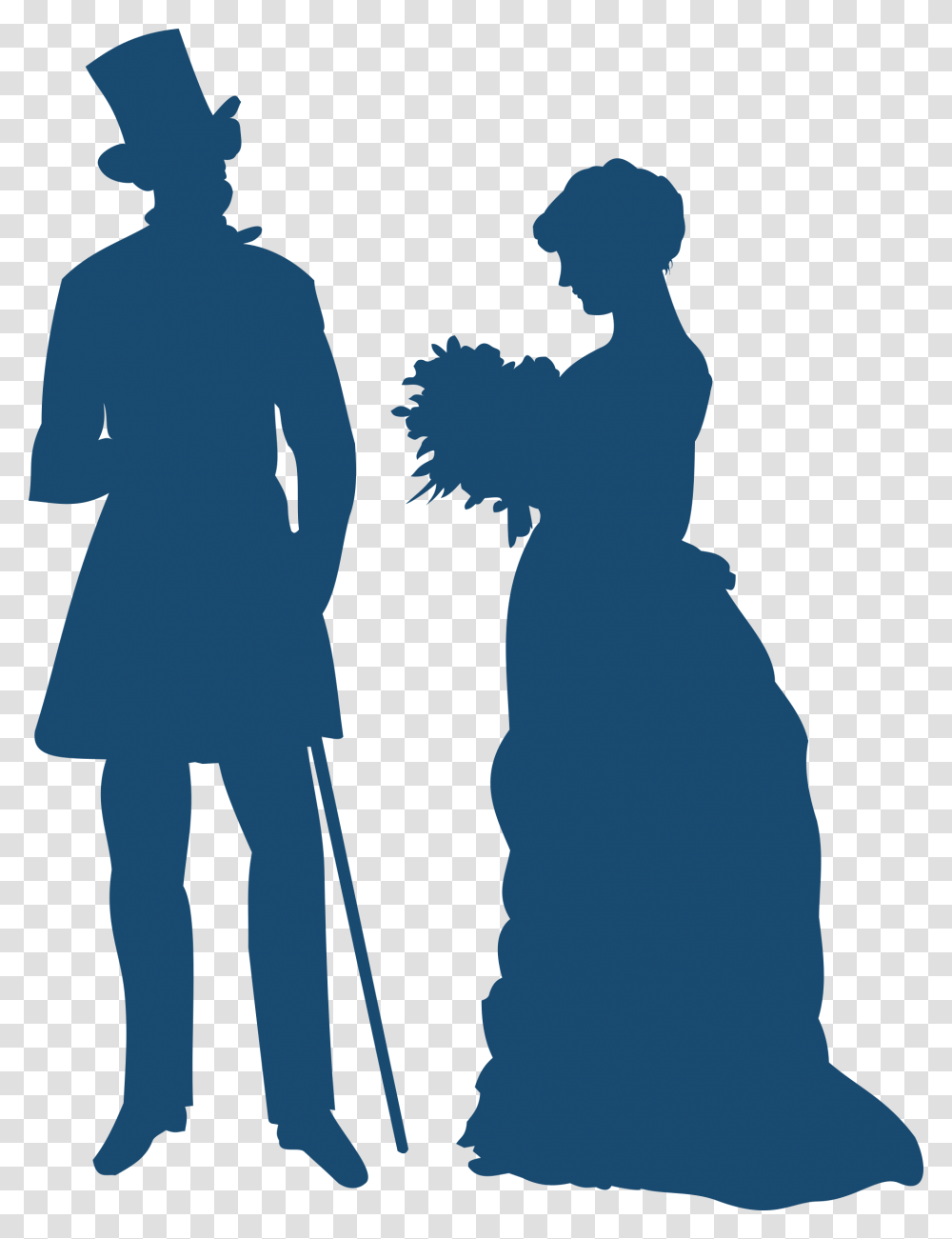 Old Fashioned Couple, Silhouette, Person, Sleeve Transparent Png