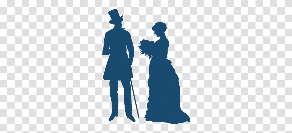 Old Fashioned Couple Silhouette Cricut Silhouette, Person, People, Standing, Outdoors Transparent Png