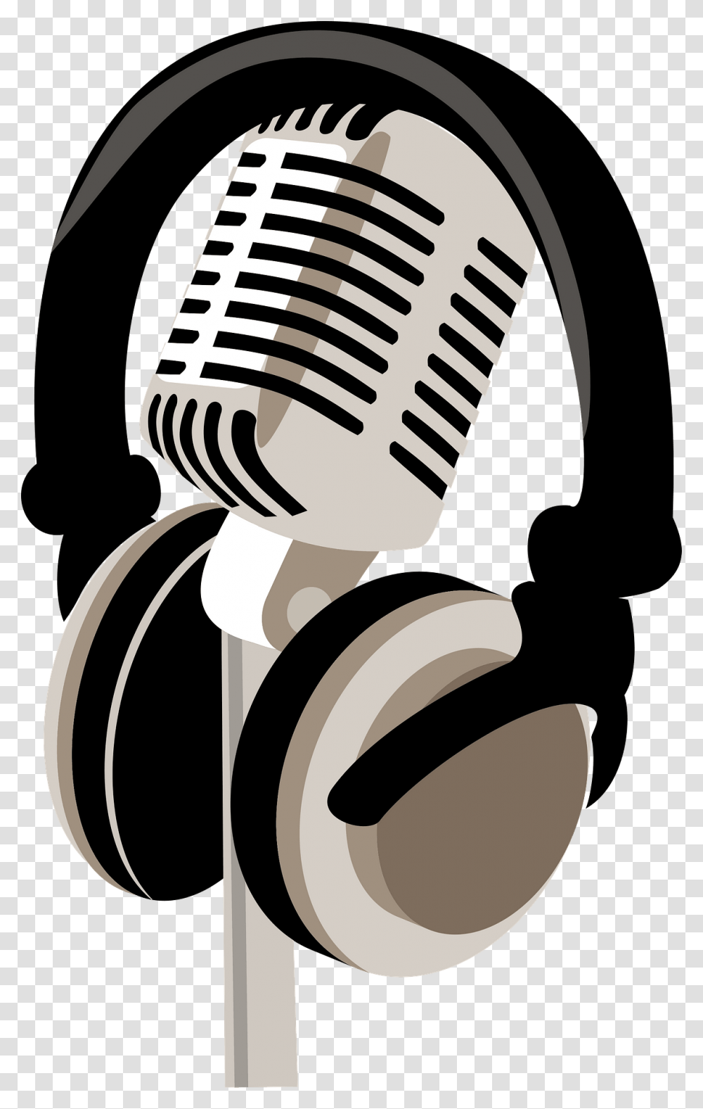Old Fashioned Microphone And Headphones Clipart Free Microphone And Headphones Transparent Png