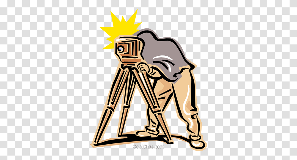 Old Fashioned Photographer Royalty Free Vector Clip Art, Tripod, Poster, Advertisement, Telescope Transparent Png