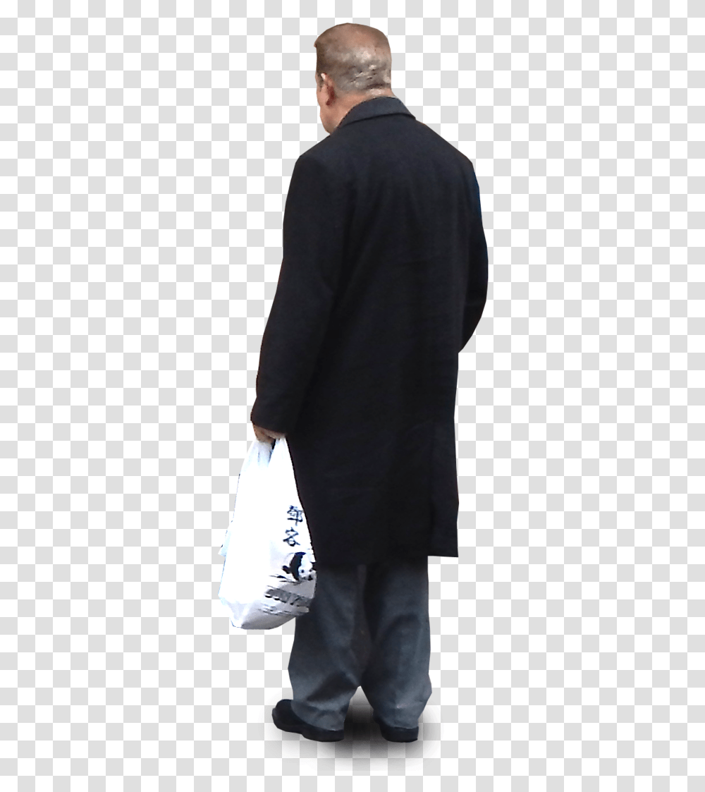 Old Film Texture Download Old Man In Suit Back, Sleeve, Long Sleeve, Person Transparent Png