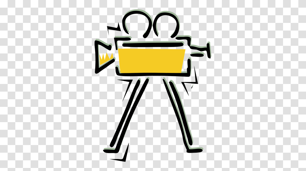 Old Filming Camera Vector Drawing, Gun, Weapon, Weaponry, Bow Transparent Png