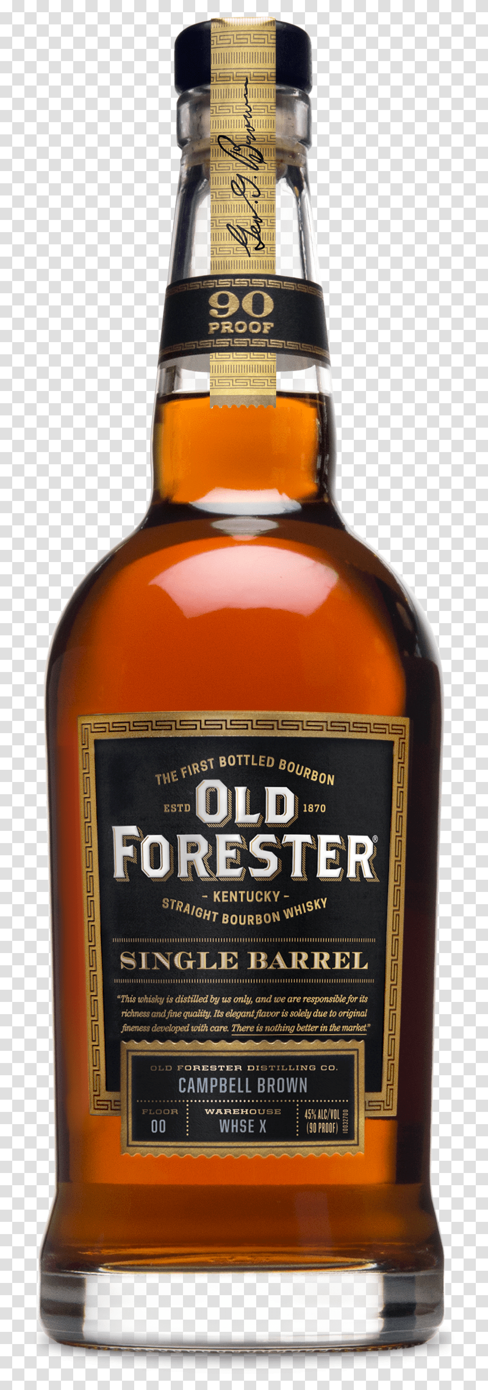 Old Forester Single Barrel Store Pick, Beer, Alcohol, Beverage, Drink Transparent Png