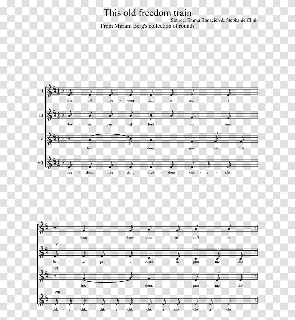 Old Freedom Train Sheet Music, Gray, World Of Warcraft Transparent Png