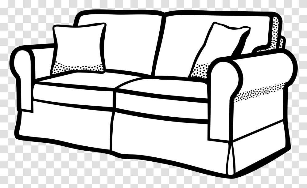 Old Furniture Clipart Living Room Coloring, Couch, Cushion, Rug, Chair Transparent Png