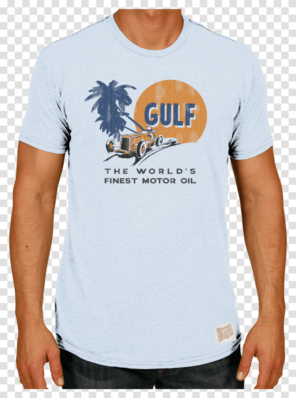 Old Gas Stations Gulf Racing Northwestern T Shirt, Clothing, Apparel, T-Shirt, Person Transparent Png