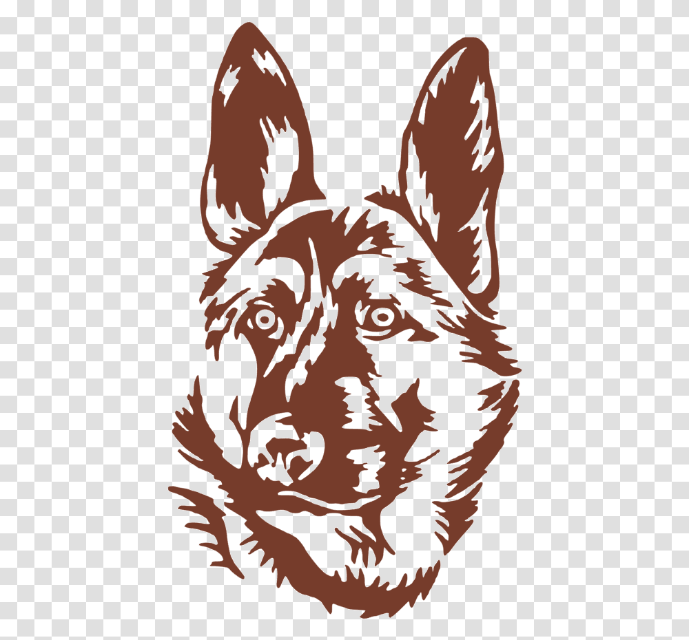Old German Shepherd Dog, Floral Design, Pattern Transparent Png