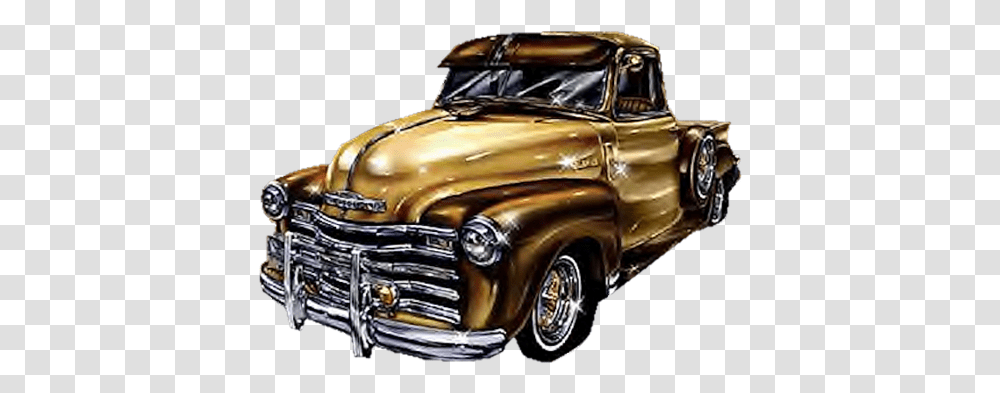 Old Gold Truck Official Psds Gold Vintage Car, Pickup Truck, Vehicle, Transportation, Automobile Transparent Png