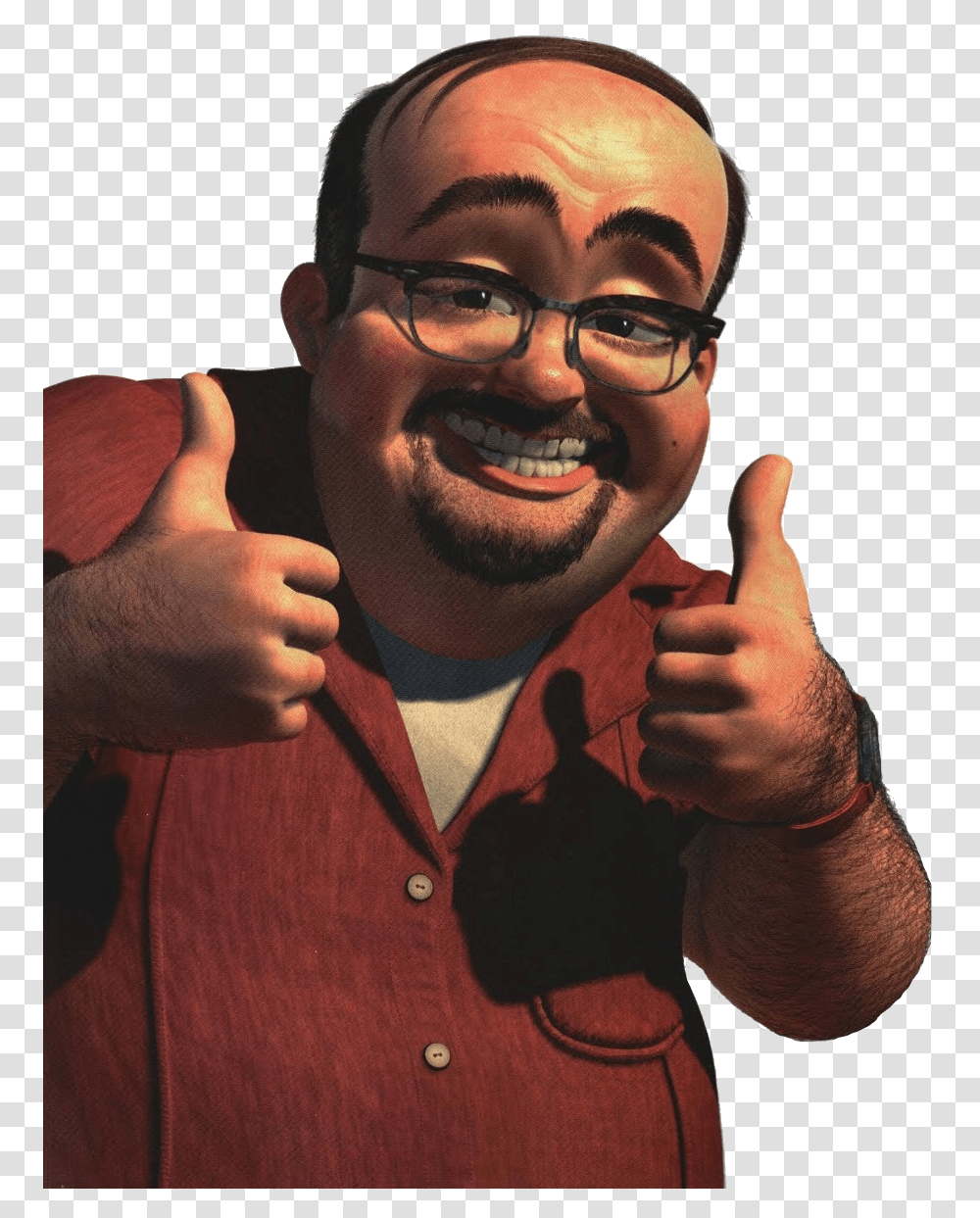 Old Guy Off Toy Story, Finger, Thumbs Up, Person, Human Transparent Png