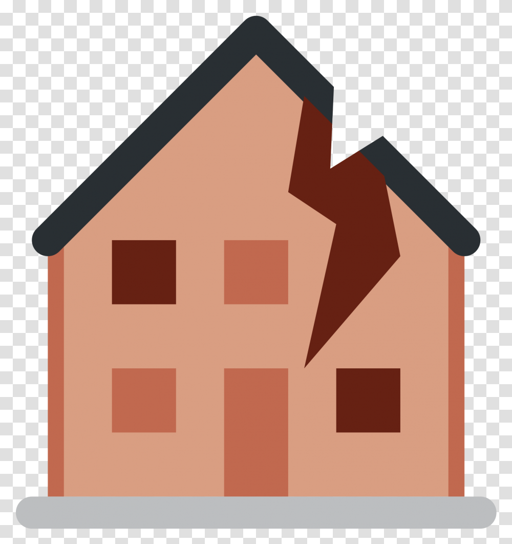 Old House Broken House Emoji, First Aid, Wood, Plywood, Triangle Transparent Png