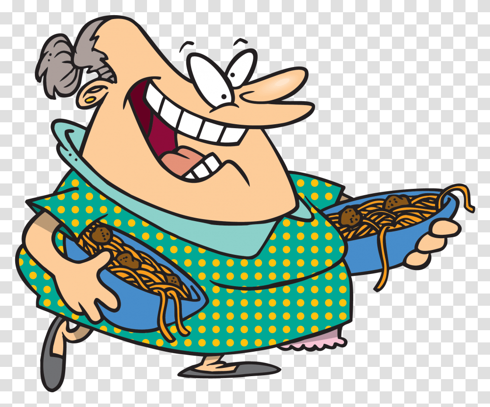 Old Italian Woman Cartoon, Apparel, Inflatable Transparent Png