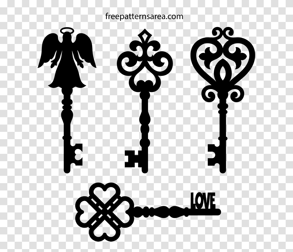 Old Key Clipart Vectors Template Filing And Ornament, Silhouette, Number Transparent Png