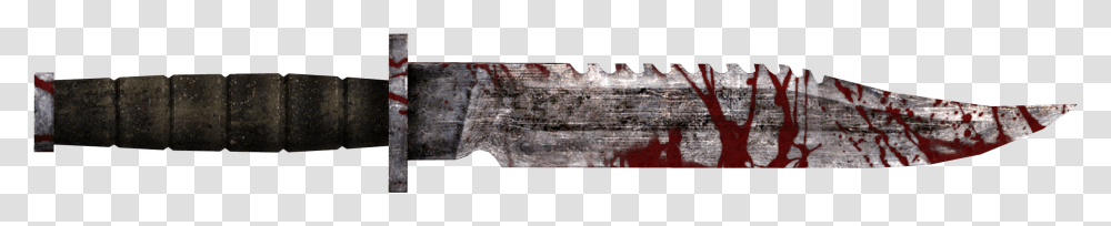 Old Knife With Blood, Soil, Rock, Crystal Transparent Png