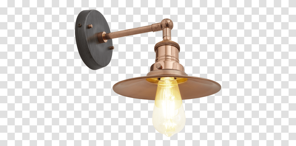 Old Lamp Wall Lamp, Bronze, Light Fixture, Lampshade Transparent Png