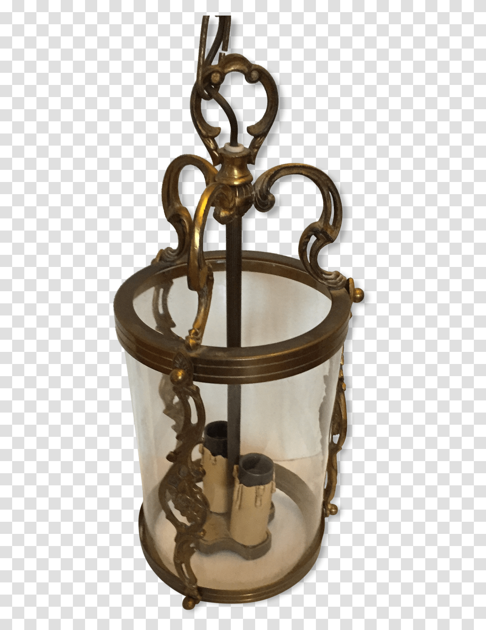 Old Lantern In Bronze And GlassSrc Https Ceiling Fixture, Lamp, Furniture, Lampshade, Fire Screen Transparent Png
