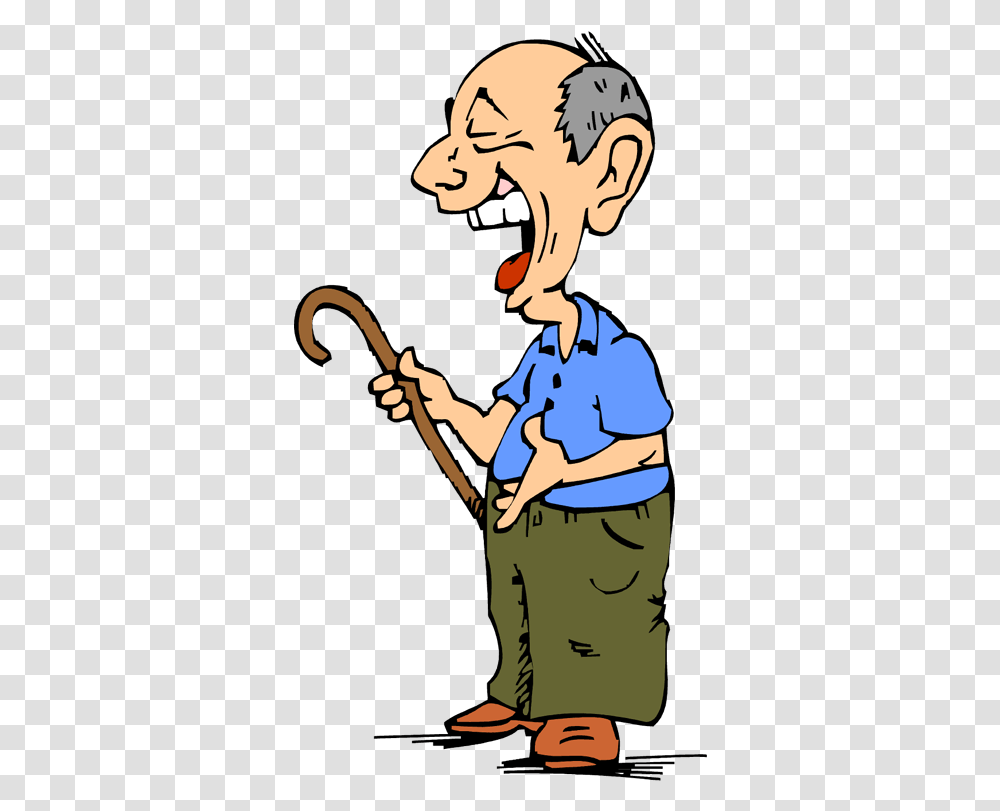 Old Man Cartoon, Cane, Stick, Person, Human Transparent Png