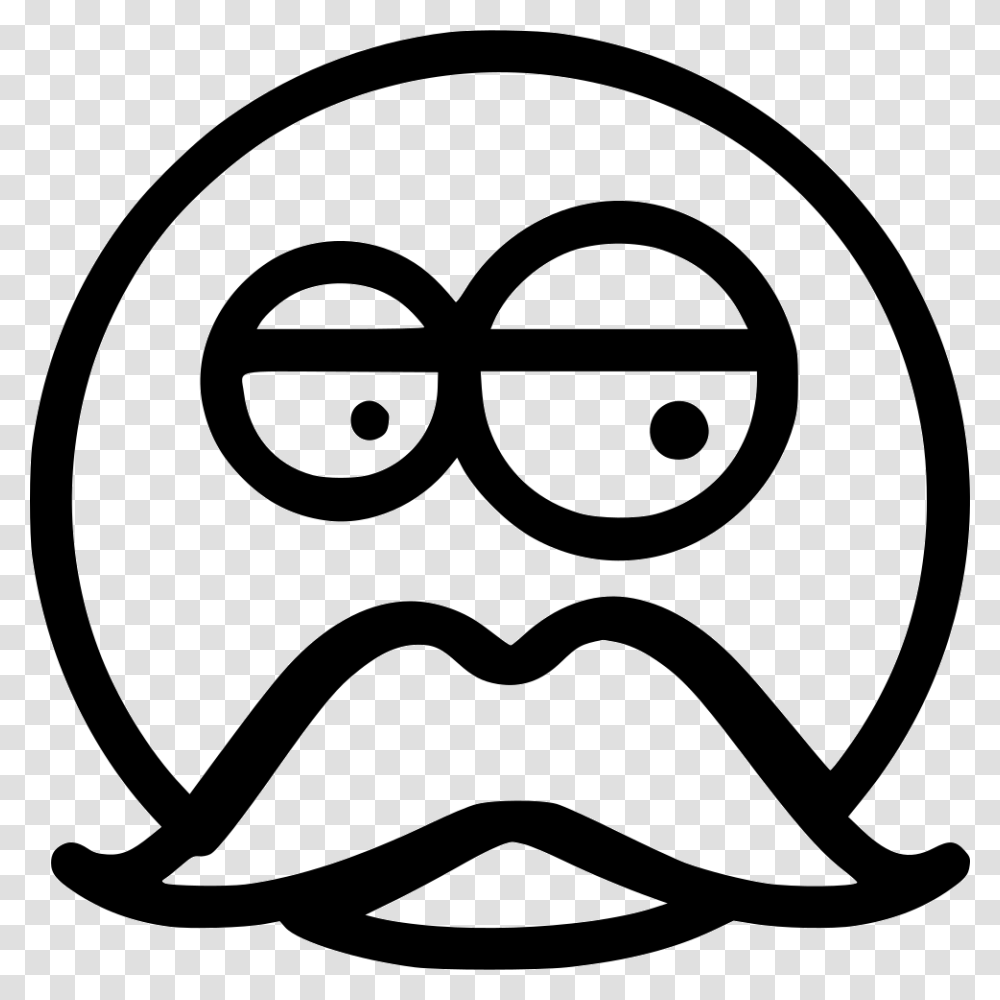 Old Man Circle, Stencil, Face, Mustache, Rug Transparent Png